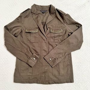 Womens Size XS Tactical Denim Jacket From Rock & Republic- Brownish Olive Color